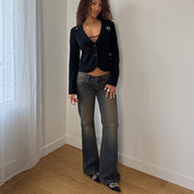 Denny Rose Black Embellished Blazer (S)