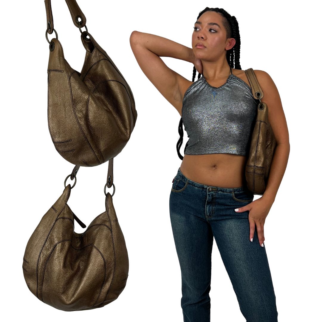 Vintage Bronze Leather Bag