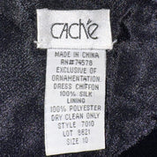 Caché Silk Rose Maxi Dress (M)
