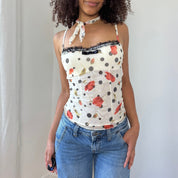 Intimissimi Polka Dot Mesh Bustier (S)
