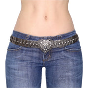 Y2K Silver Heart Belt (S/M)