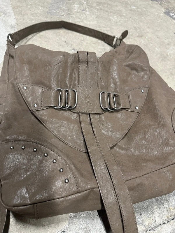 Vintage Religion Skull Embossed Slouch Hobo Boho Bag
