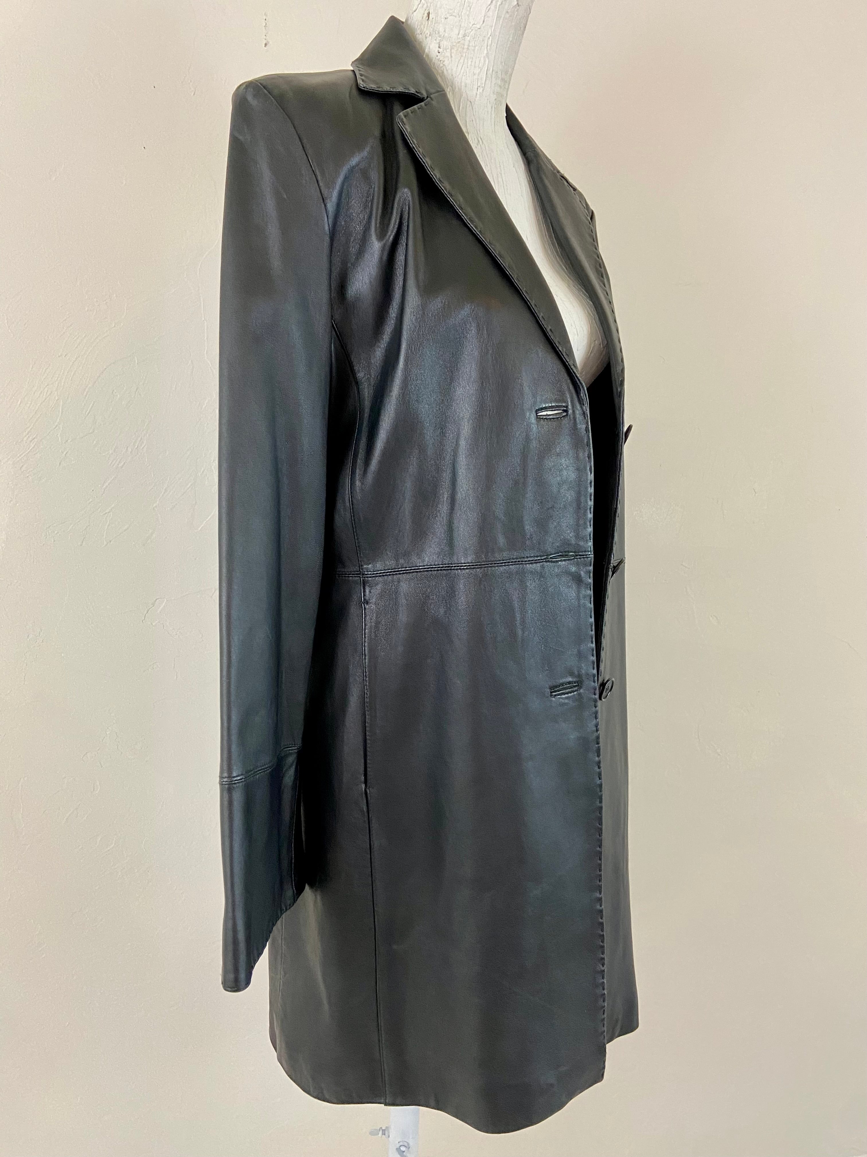 Black soft leather jacket