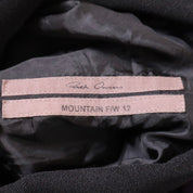 RICK OWENS Black Caplette Midi Dress (M/L) 