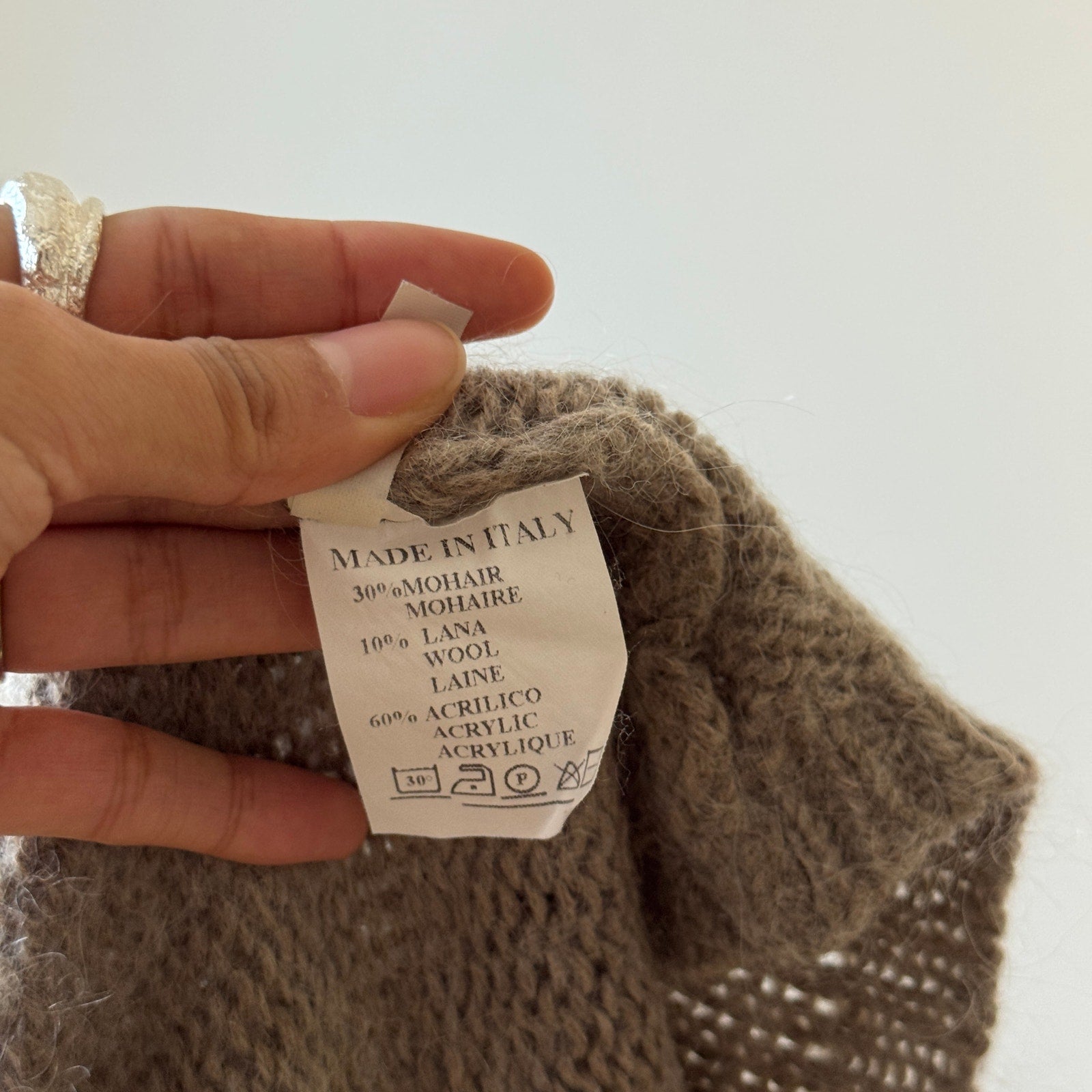 Italian Vintage Mohair & Wool Cardigan (S)