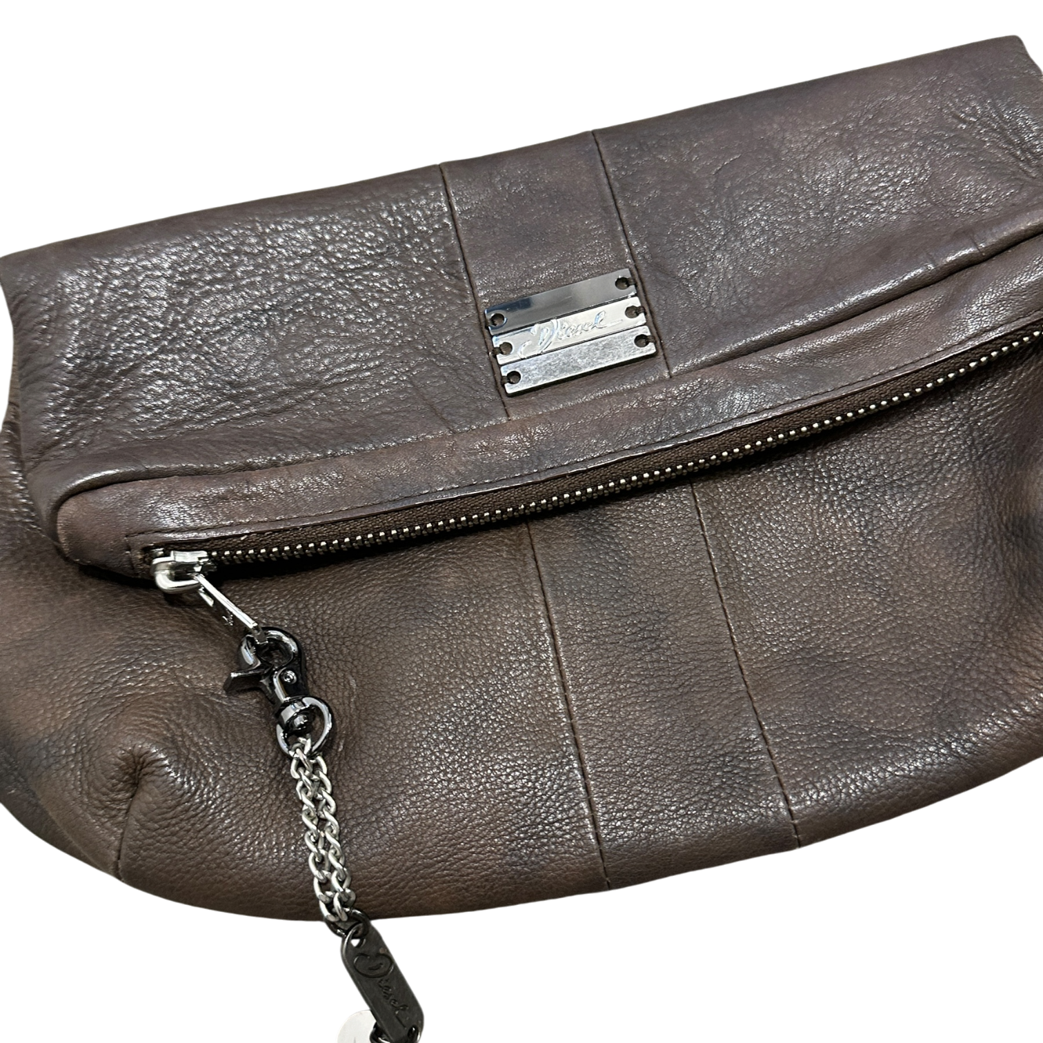 Vintage 2000s Diesel Leather Clutch Bag