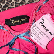 Dainty Euro Vintage Pink & Blue Halter Top (M)