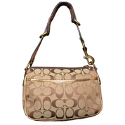 Vintage Metallic Leather Coach Shoulder Soho Bag