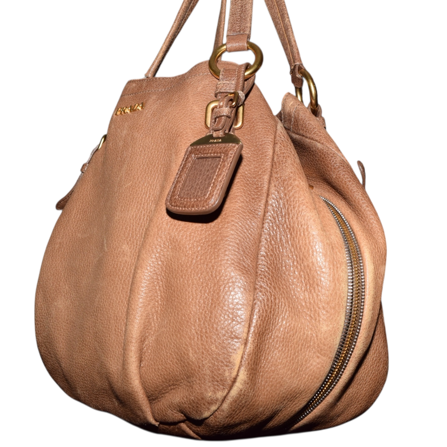 Vintage Prada Vitello Daino Tote Shoulder Bag