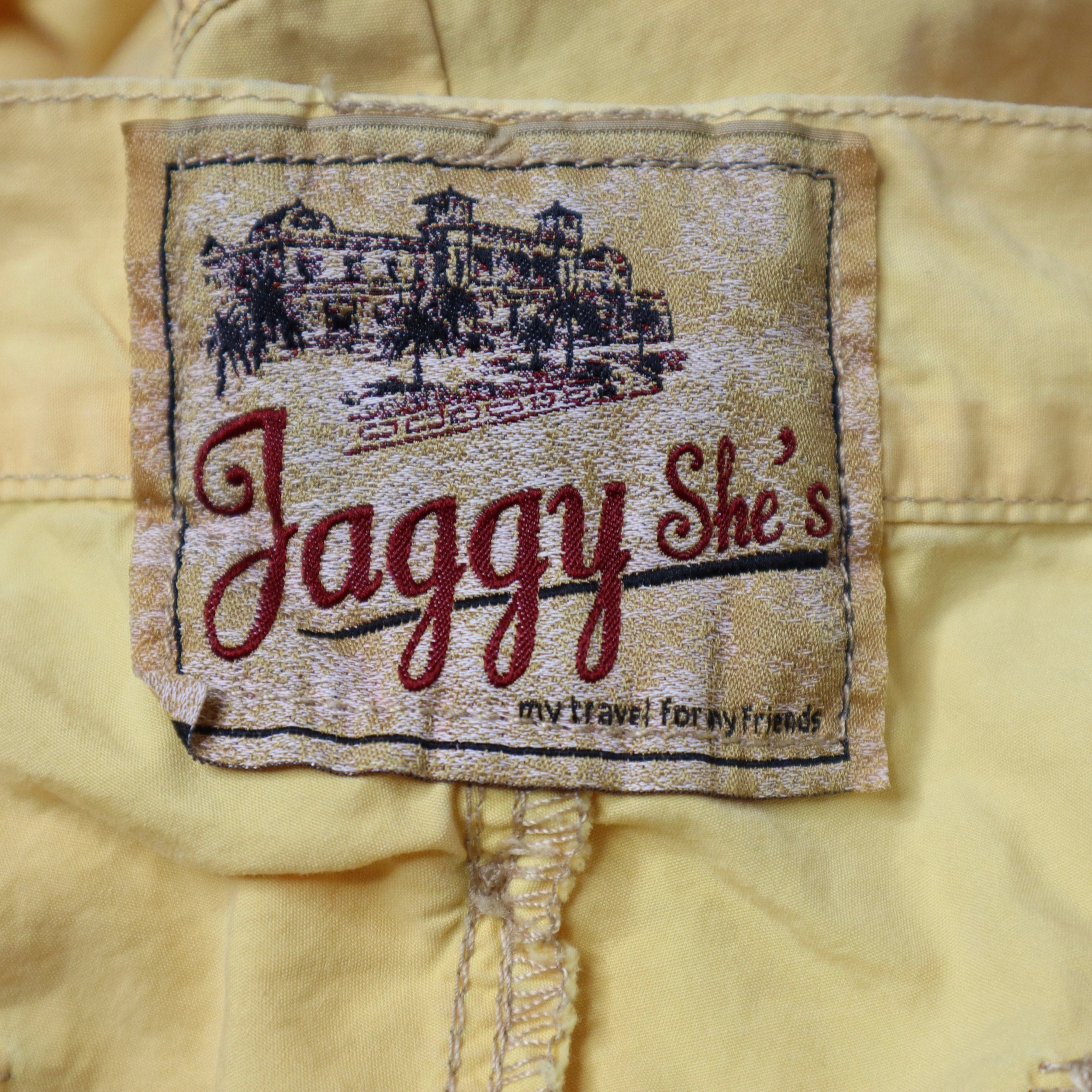 Y2K Yellow Low Waisted Cargo Pants (M)