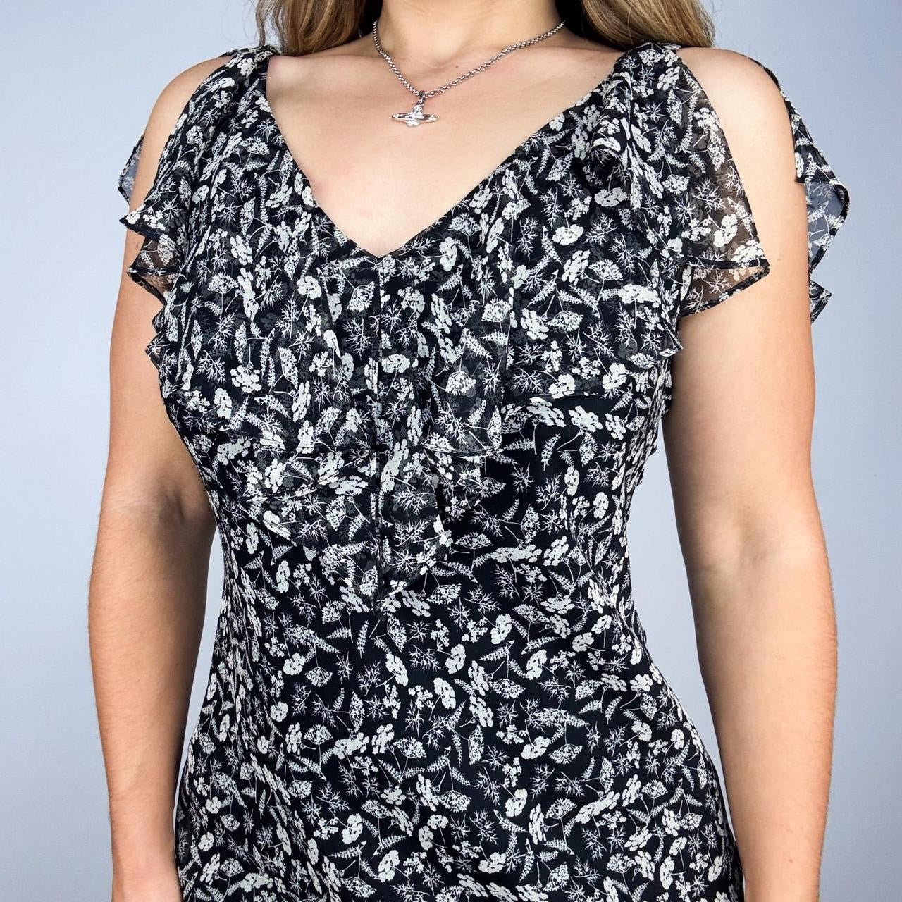 Silk Floral Summer Dress (S/M)