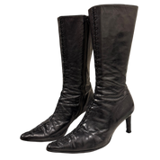 Italian Leather Heeled Boots (10.5)