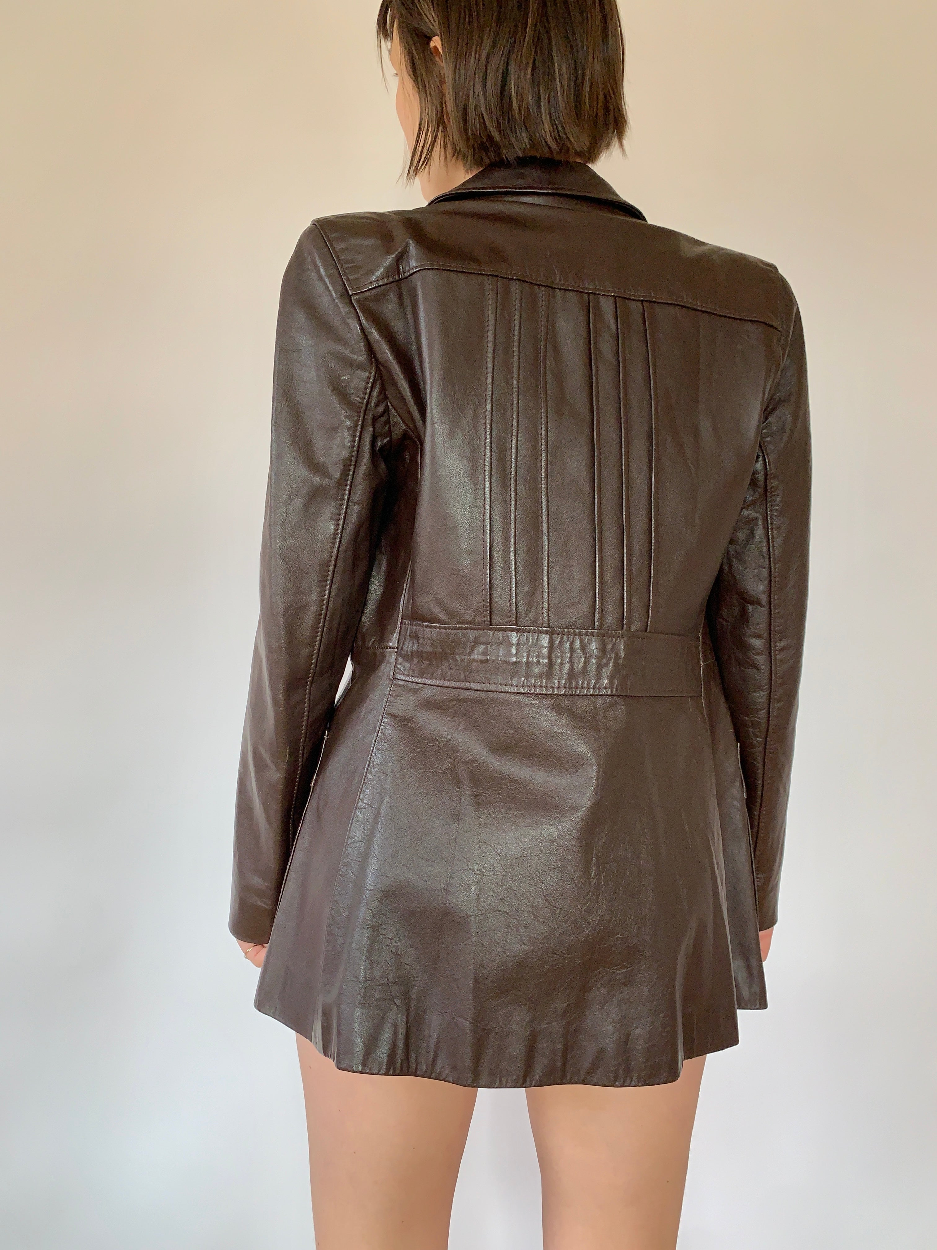 Vintage 1970s Leather Blazer (S)