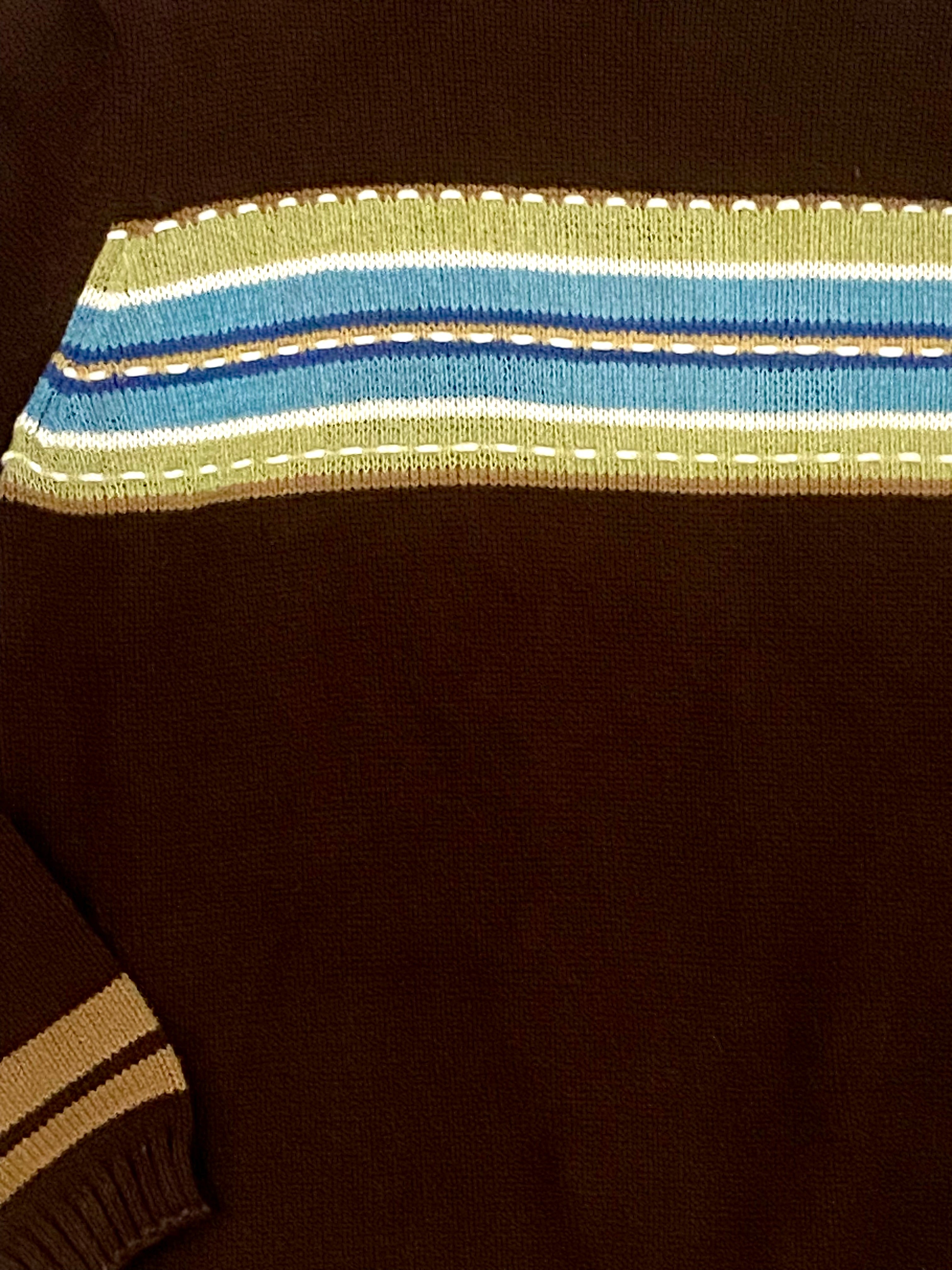 Crazy Horse Mockneck
Sweater Brown Striped