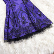 Vintage Gothic Mesh Corset Dress (XS)