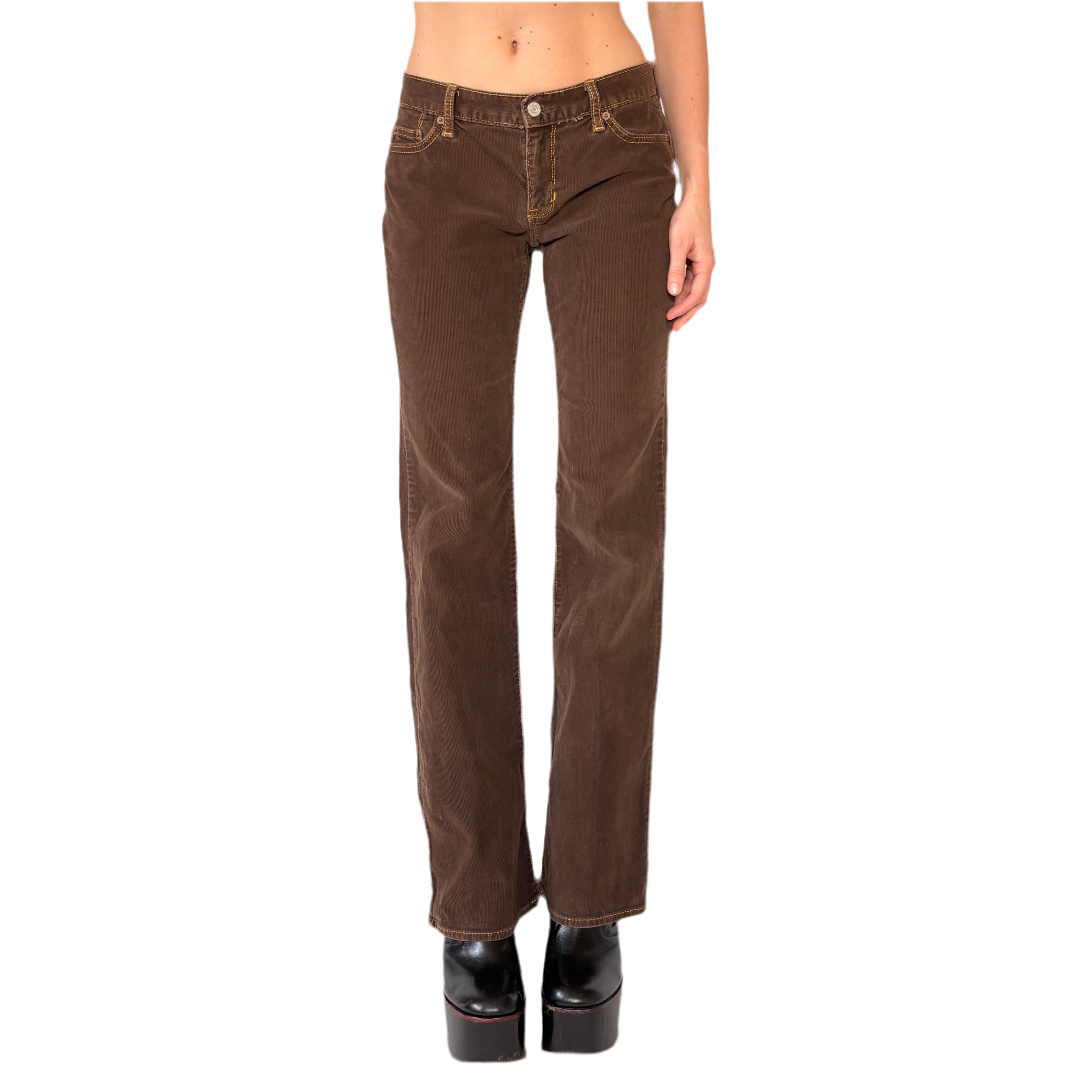 Y2K Chocolate Corduroys (S)