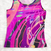 Bebe Y2K Cyber Graphic Cami (S)