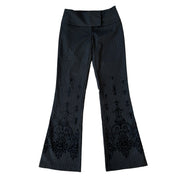 2000s Pinstripe Brocade Flares (XXS)