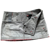 Vintage grey diesel micro mini denim skirt (S)