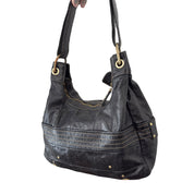 Vintage black cowhide leather Juicy Couture shoulder bag 08’
