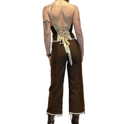 Vintage Boutique Corset & Capri Co-ordinated Set (S)
