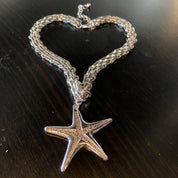 Starfish silver choker