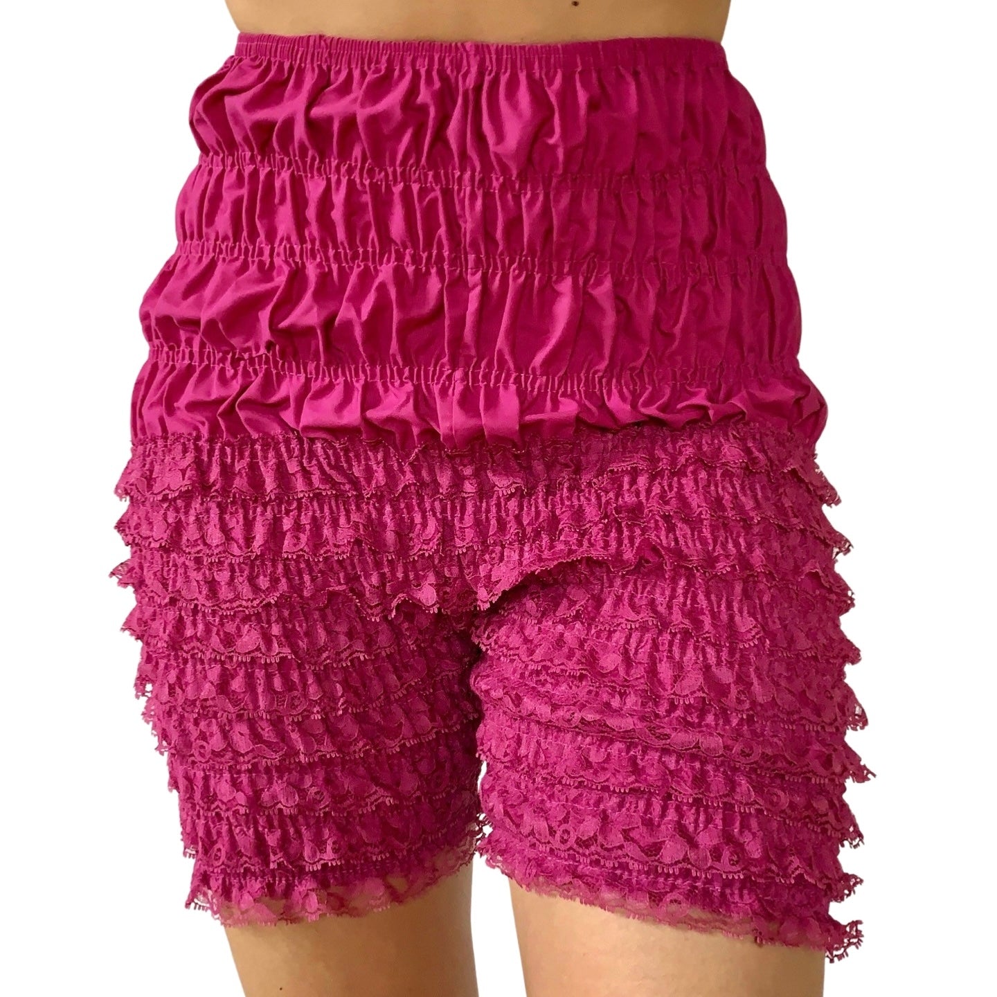 Vintage Magenta Ruffle Bloomers (S)