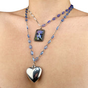 Preserved Butterfly Wing Rosary Necklace