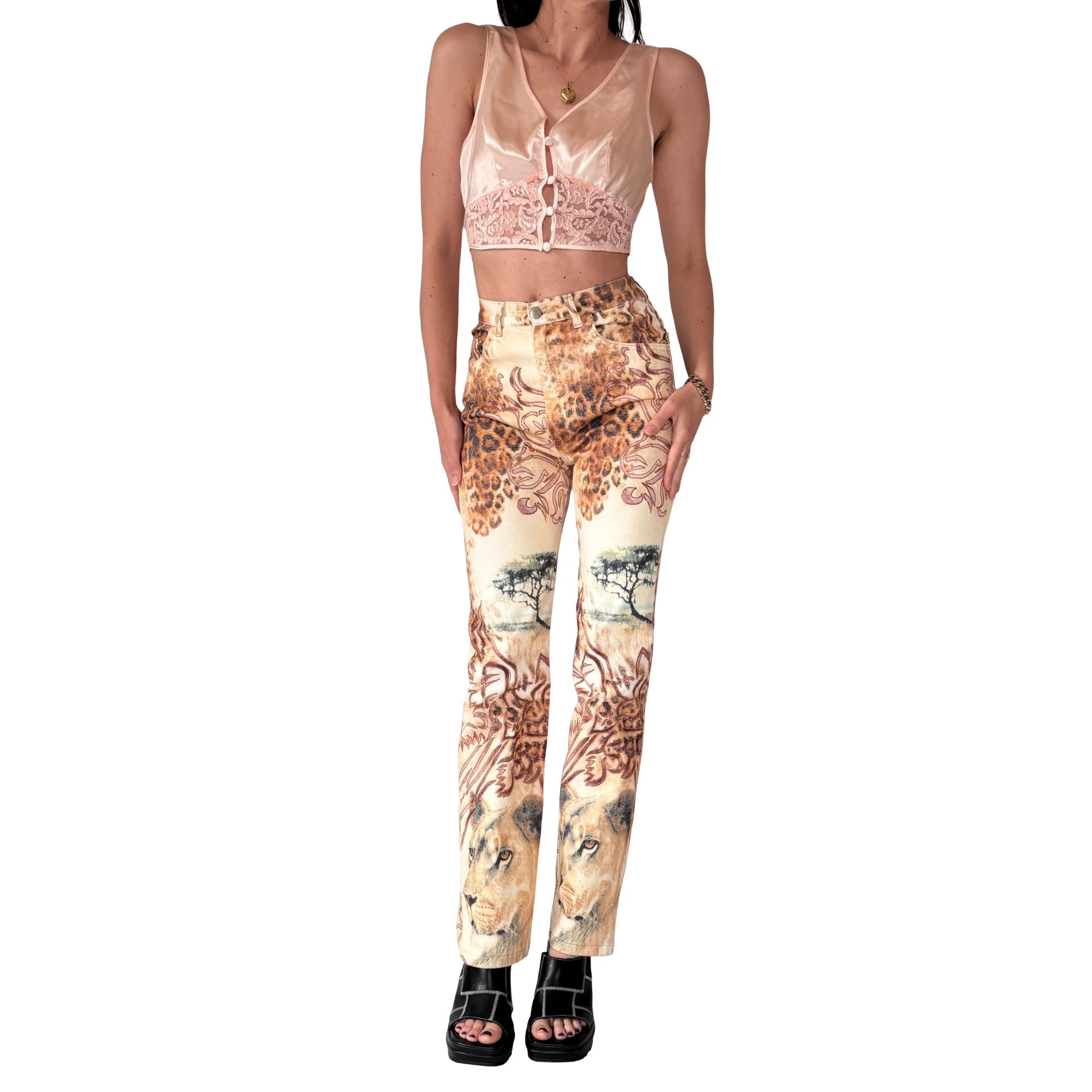 2000s Safari Print Pants (XS/S)
