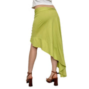 Asymmetrical Key Lime Midi Skirt (M)