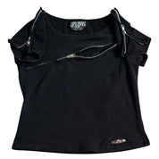 vintage Lip Service Lick My Lycra zipper top (S/M)