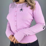 Pastel Pink Spiderweb Cardigan (L)