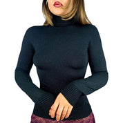 Bebe Silk Knit Shimmer Turtleneck (XS)