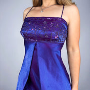 Vintage Iridescent Maxi Dress (M)