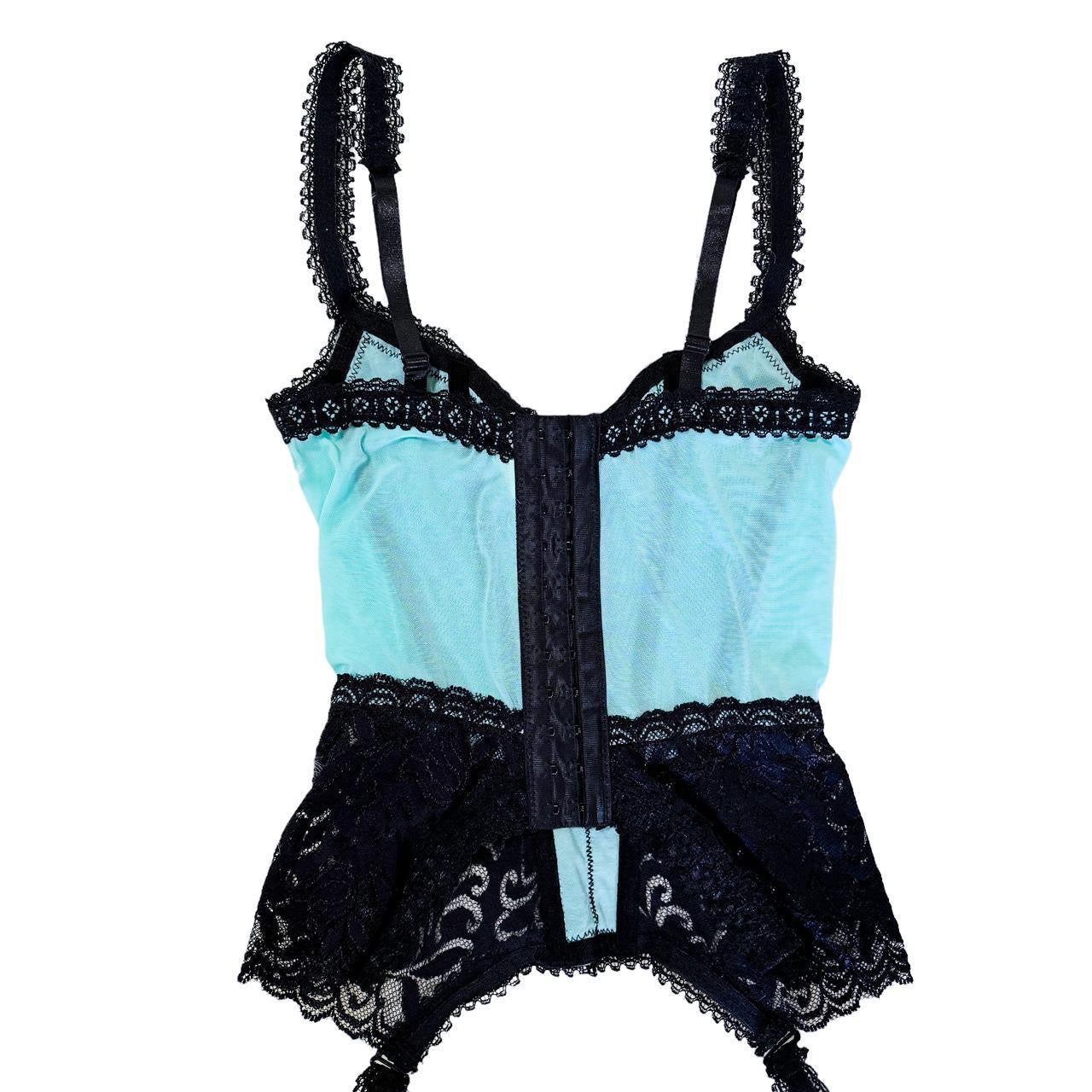 Y2K Morbid Threads Minty Mesh Bustier (XS)