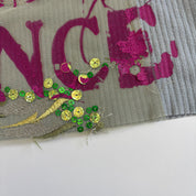 Italian Graphic Sequin Mixed Media Tank Top (XS/S)