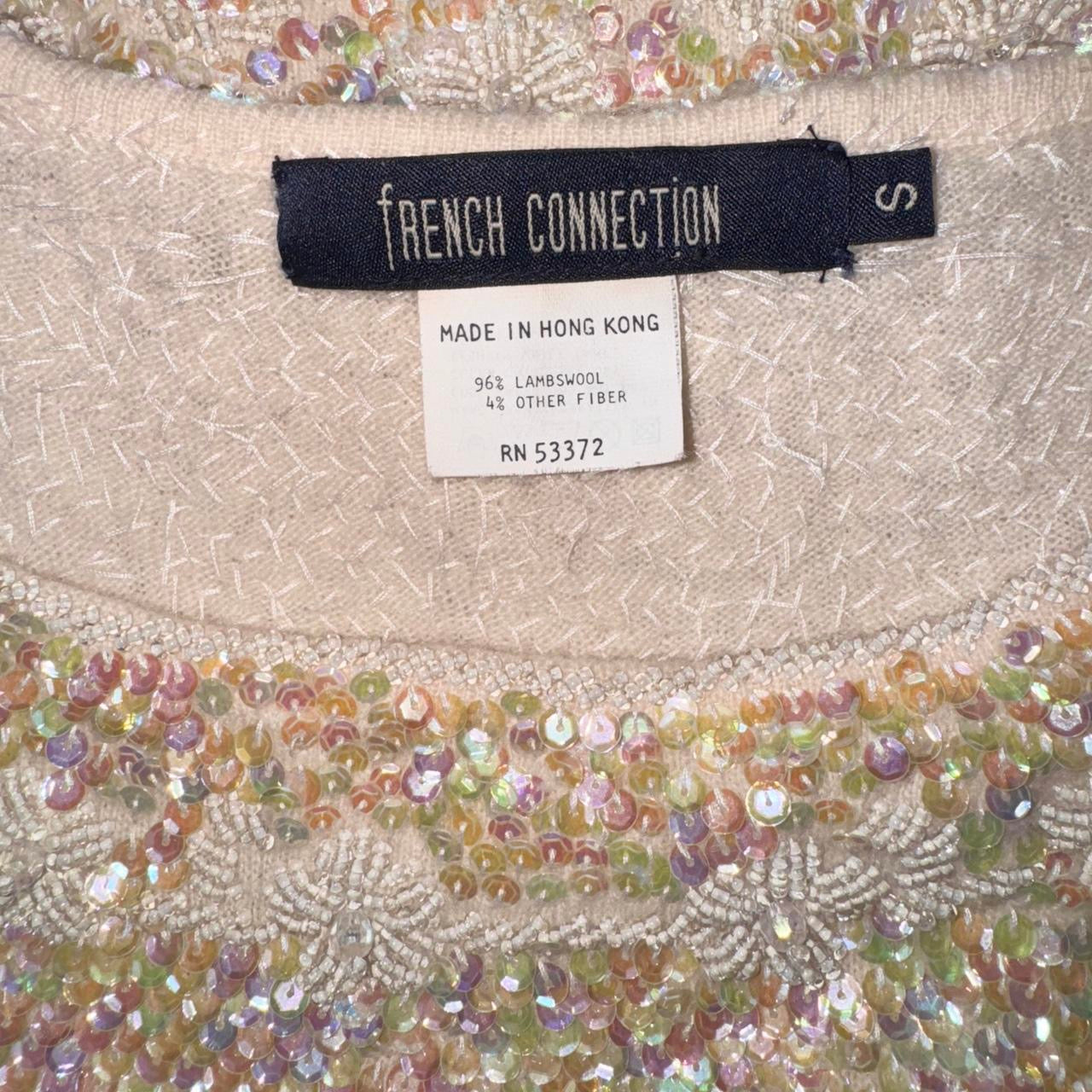 French Connection Beaded Wool Top (S)