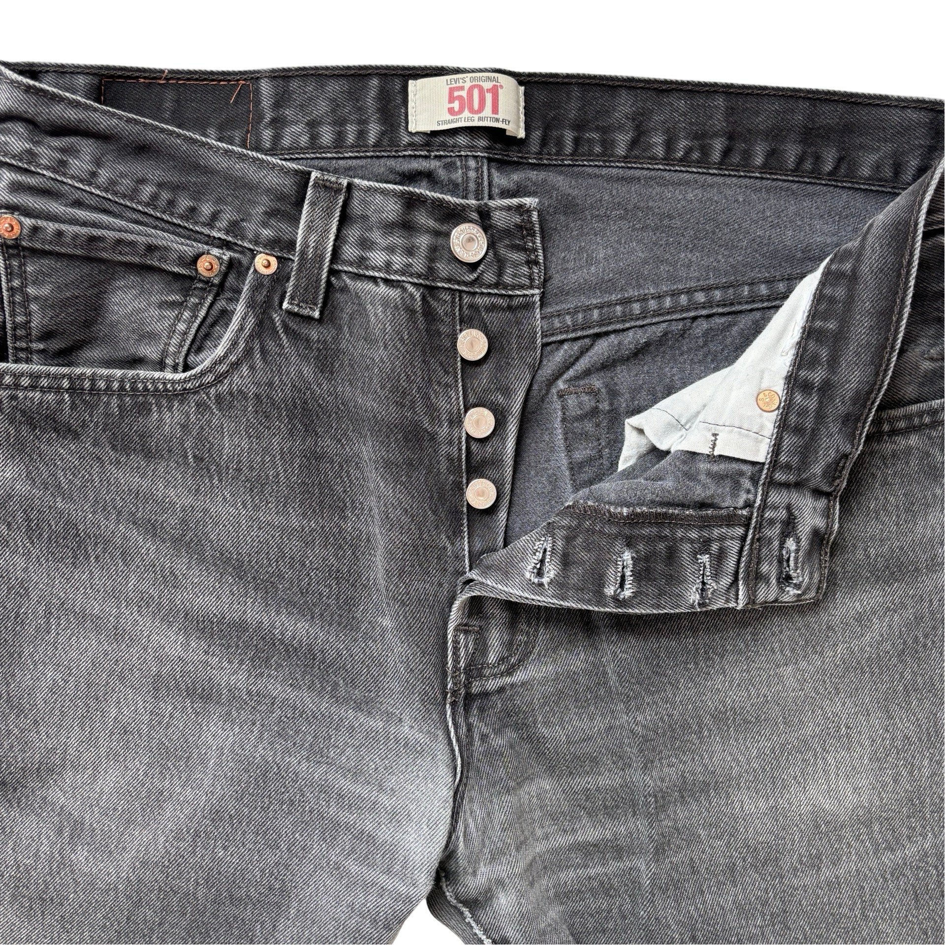Levi’s Black Wash 501s (L)
