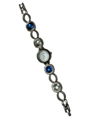 Silver & Blue Gem Watch