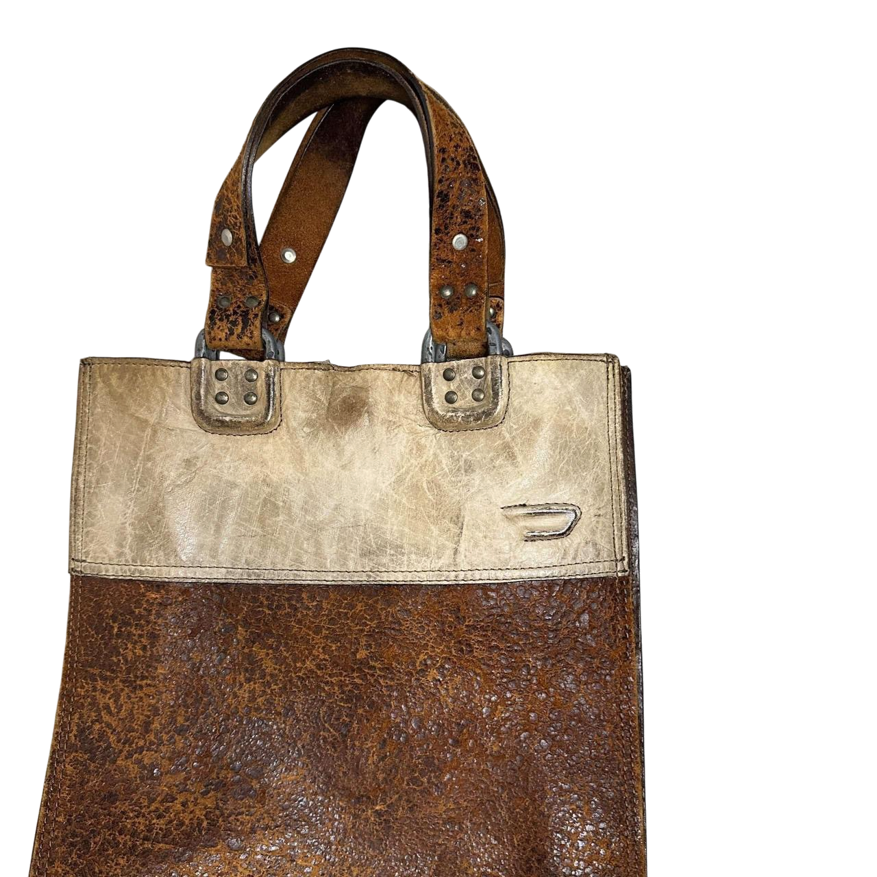 Vintage Diesel Tote Suede Bag