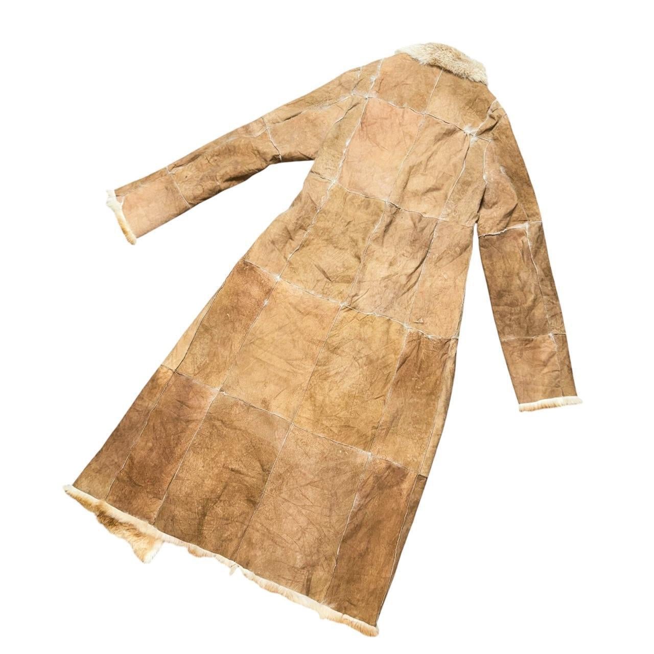 René Derhy Rabbit Fur Cascading Fringe Duster Coat (M)