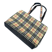 Plaid Beaded Handbag