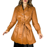 1970s Faux Leather Trench Coat (L)