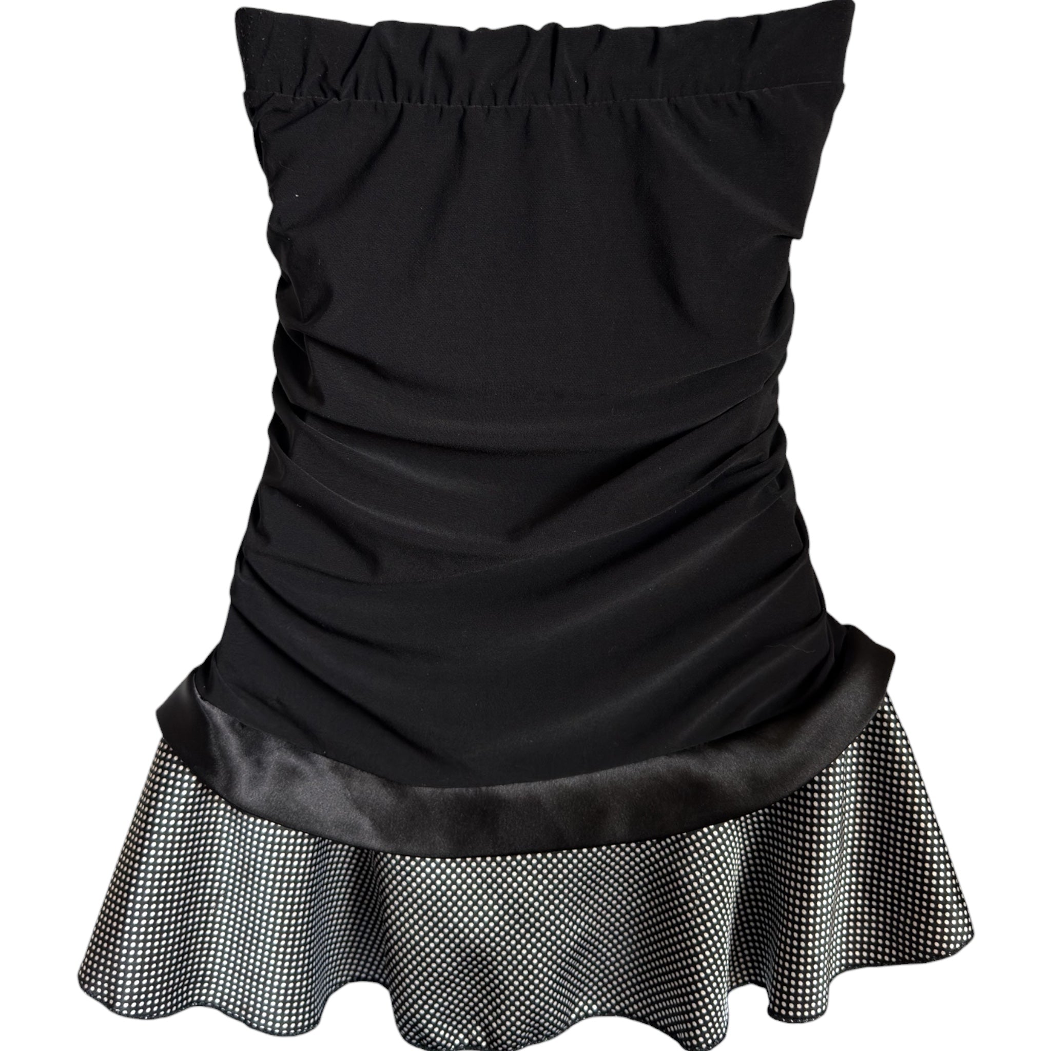 Y2K ruffle polka dot tube top (S/M)