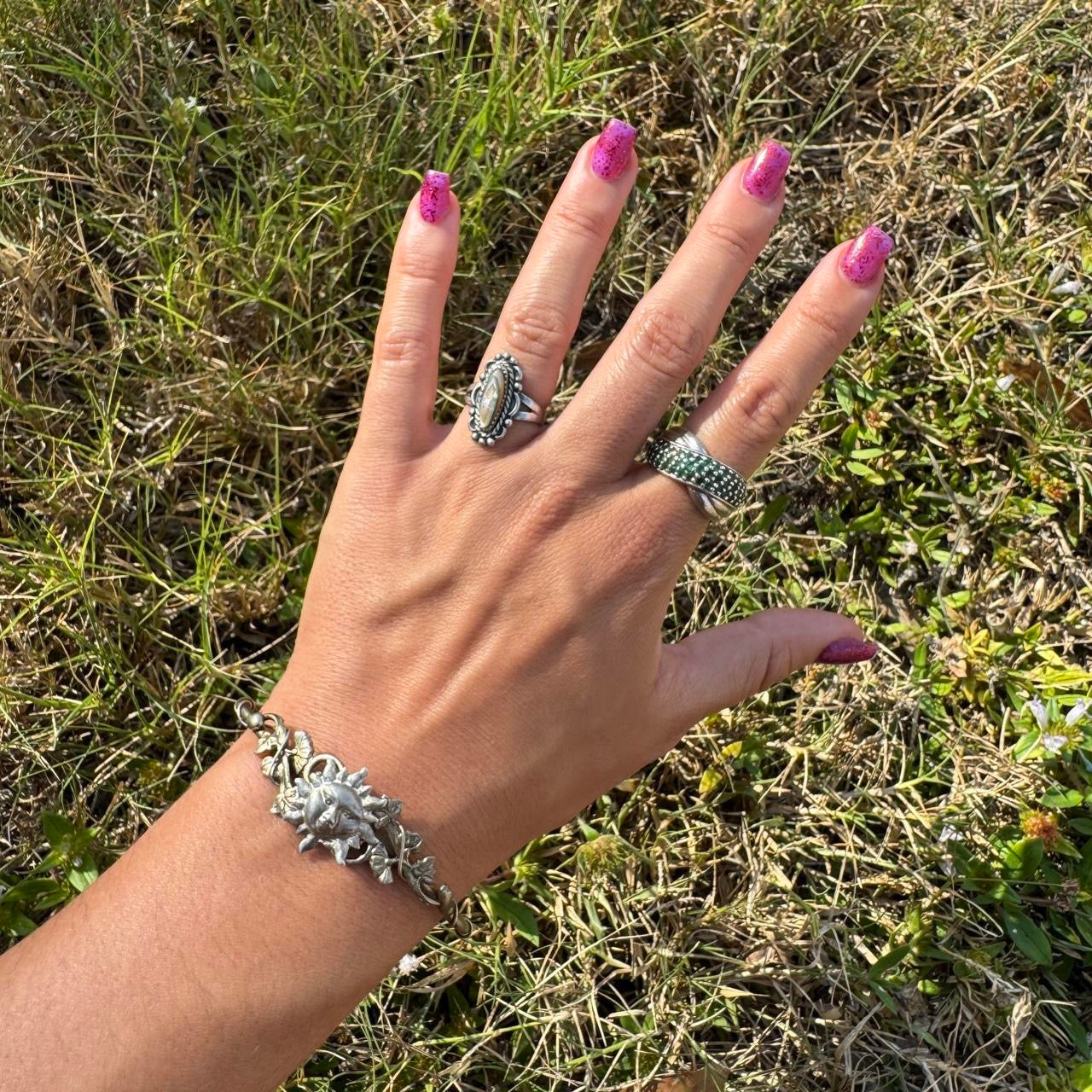1970s Silver Sun Bracelet