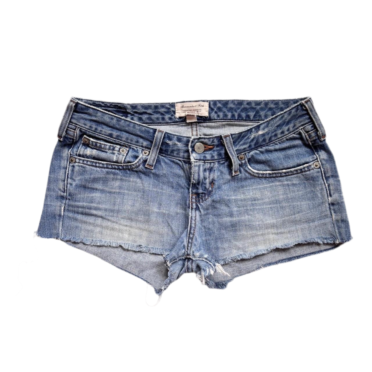 Y2K Low Rise Denim Micro Shorts (XS)