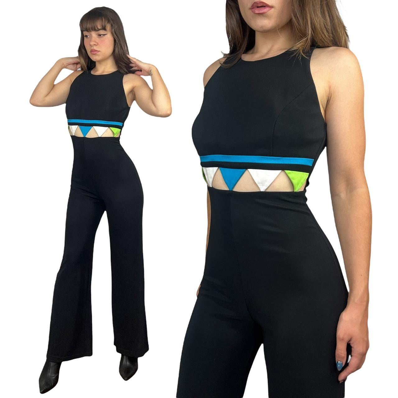 90s Geometric Cutout Jumpsuit (M)