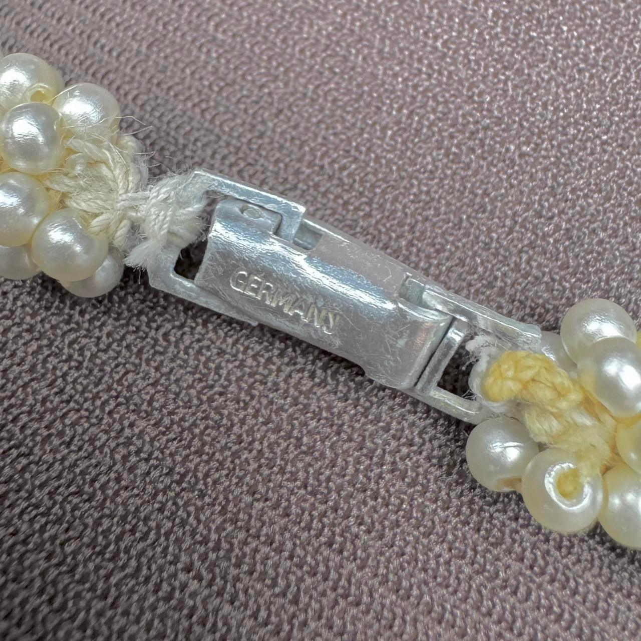 Reworked Vintage Virgin Mary Pearl Necklace