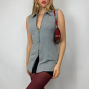 Vintage 70’s Grey Long Vest (S)