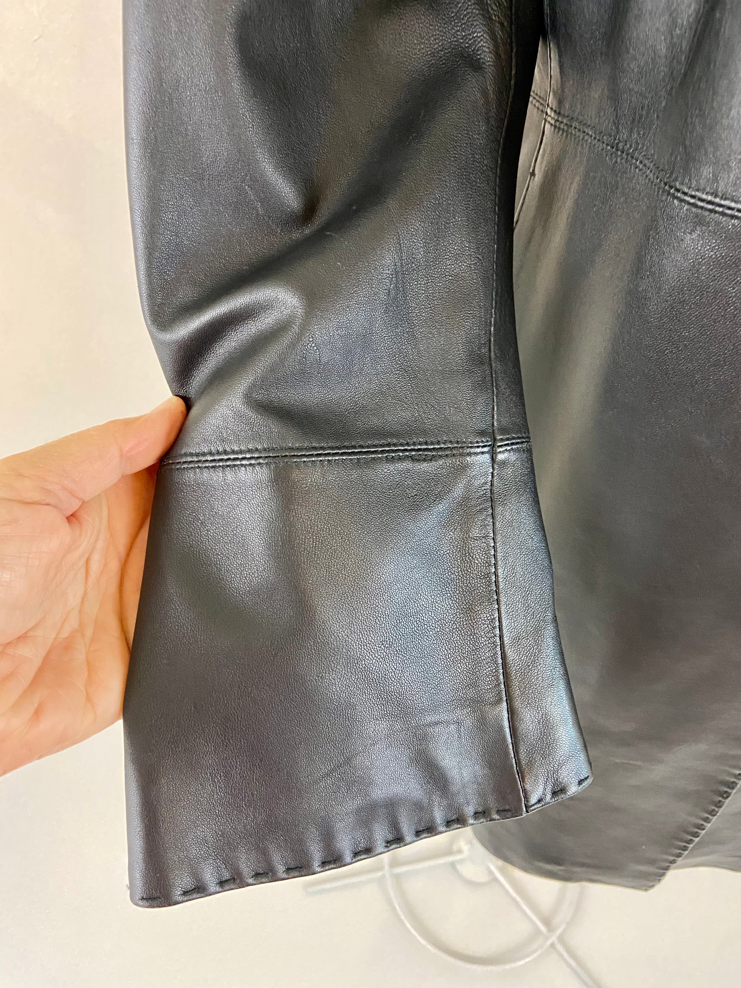 Black soft leather jacket